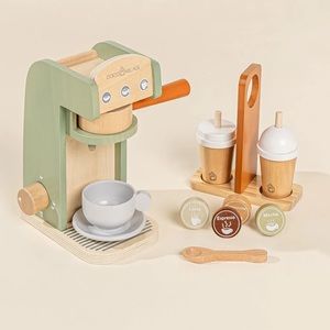 Pretend Play Kids Cappuccino Set Wooden Maker Set New In Box Holiday Gift ☕️